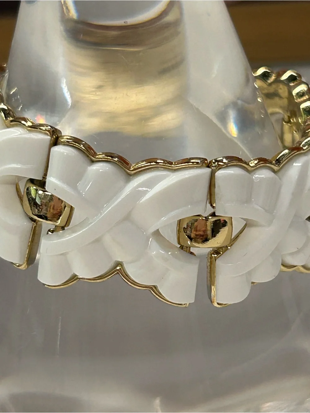 1960’s BSK gold plated lucite bracelet